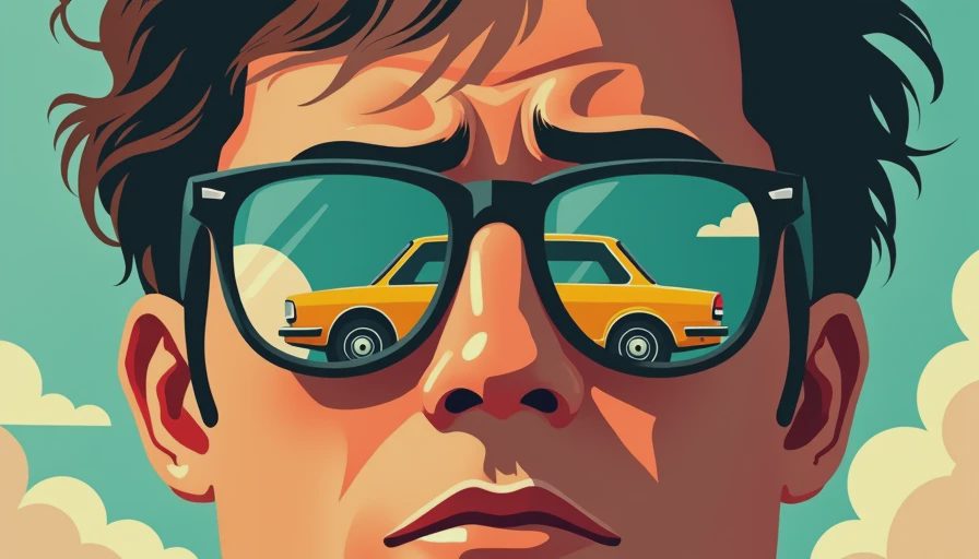 Visual context for yellow car