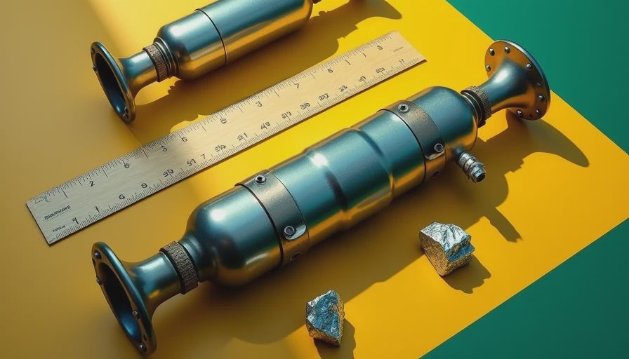 Visual context for how much platinum is inside a catalytic converter