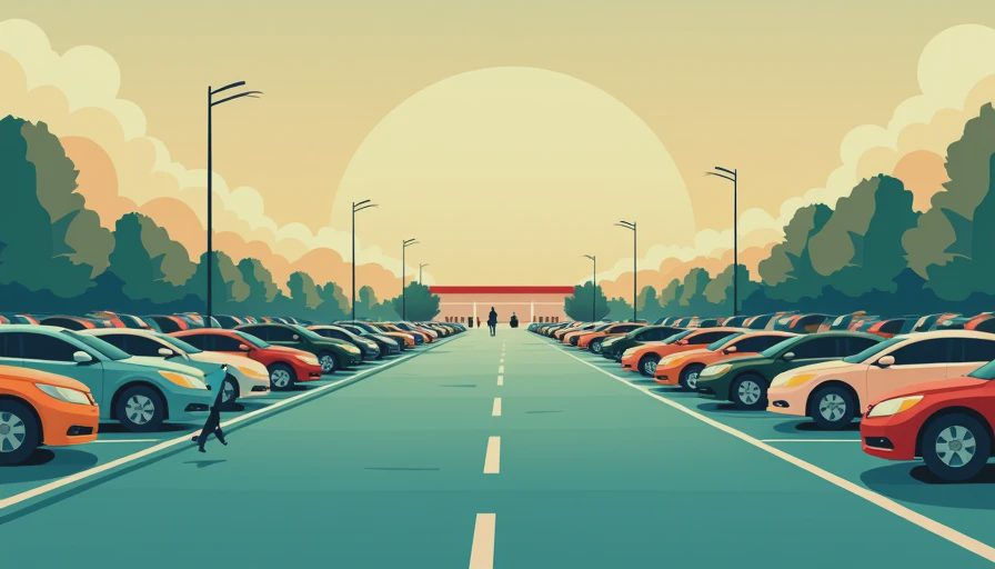 Illustration for biggest parking lot in the world